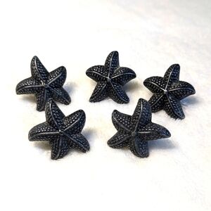 Starfish Pewter Grey Starfish Drawer Pulls - Qty 5 with Hardware